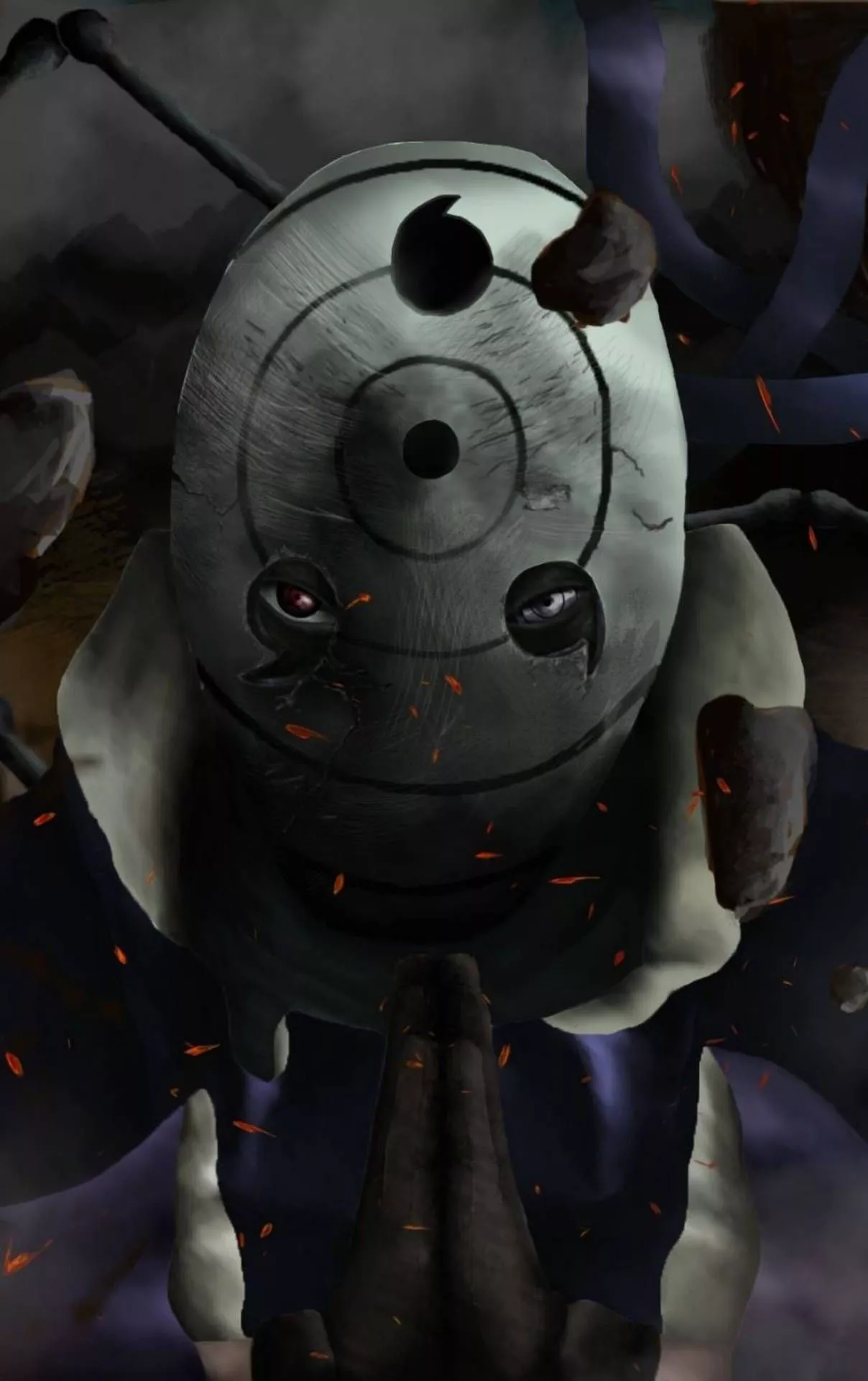 Rinne Sharingan Obito Phone Wallpaper