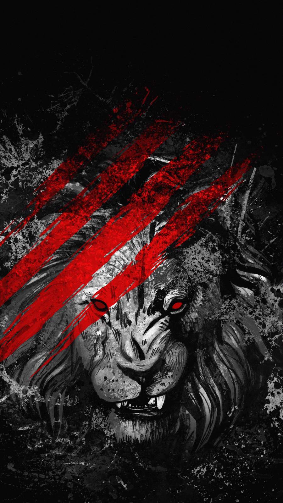Lion Art iPhone Wallpaper