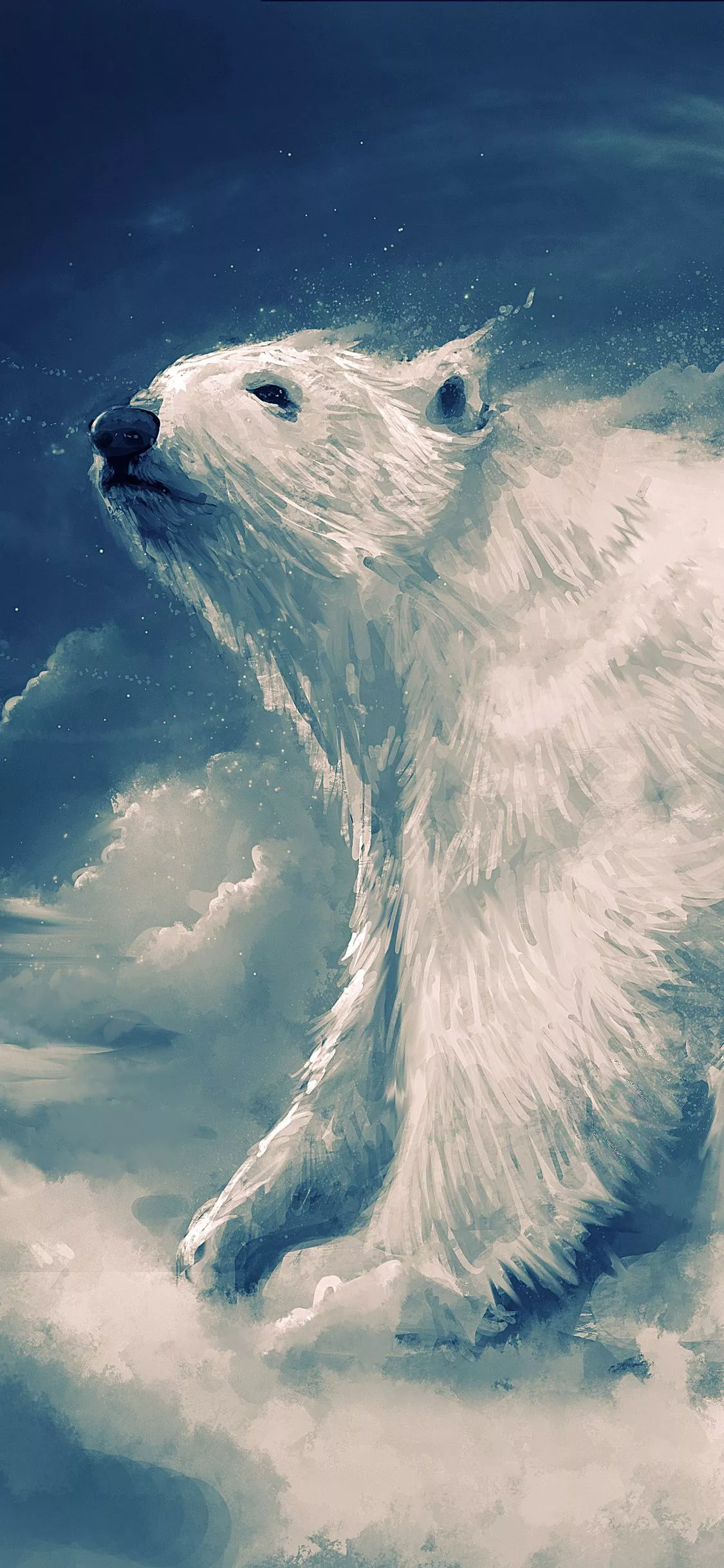 Polar Bear Artwork 4k iPhone
