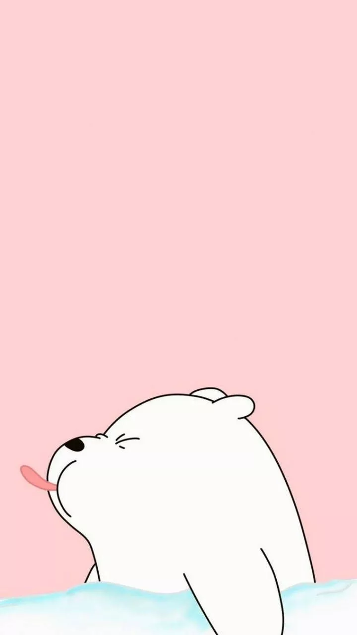White Bear Girly iPhone Wallpaper