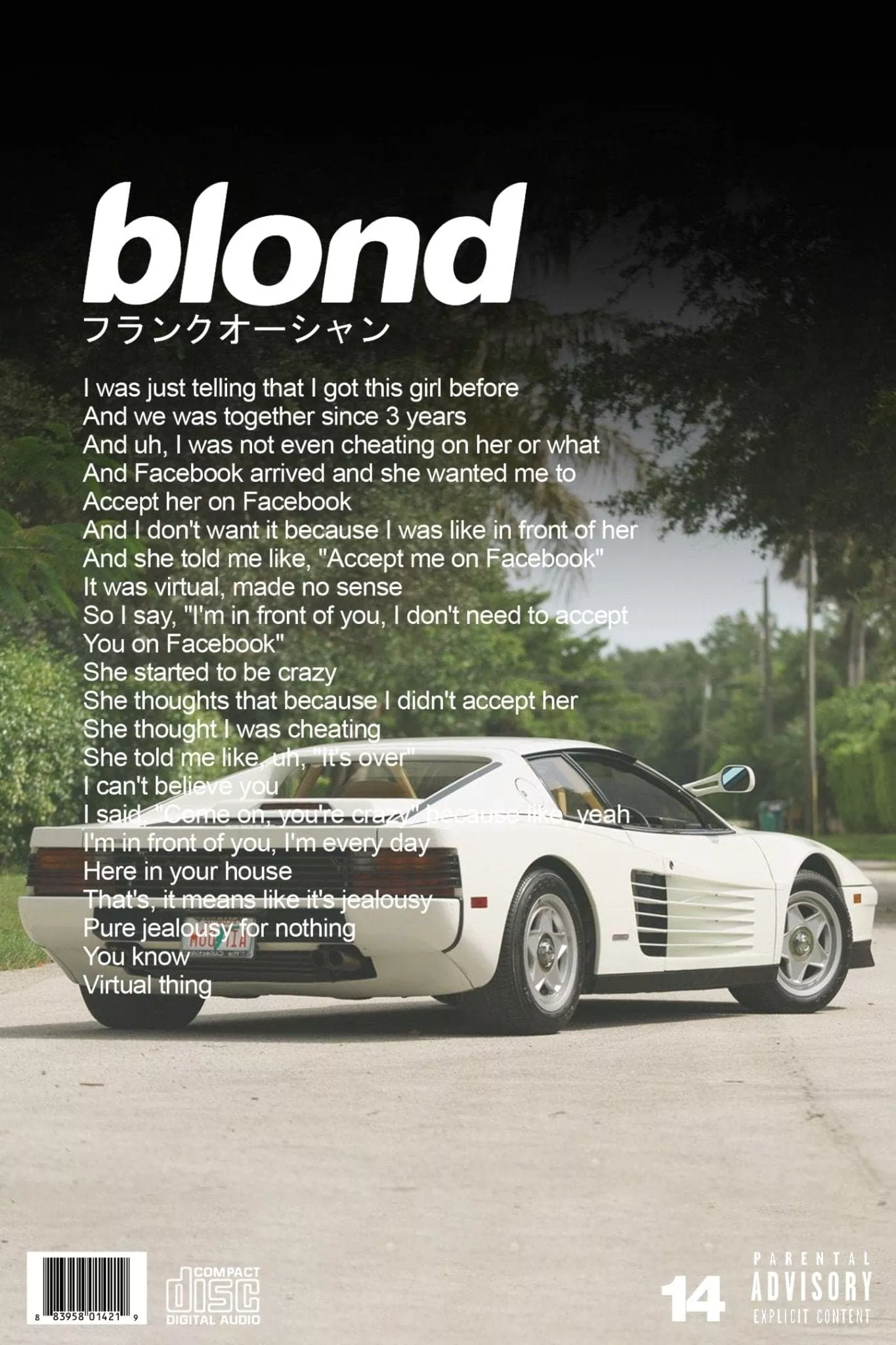 Frank Ocean 'White Ferari' Blond Album