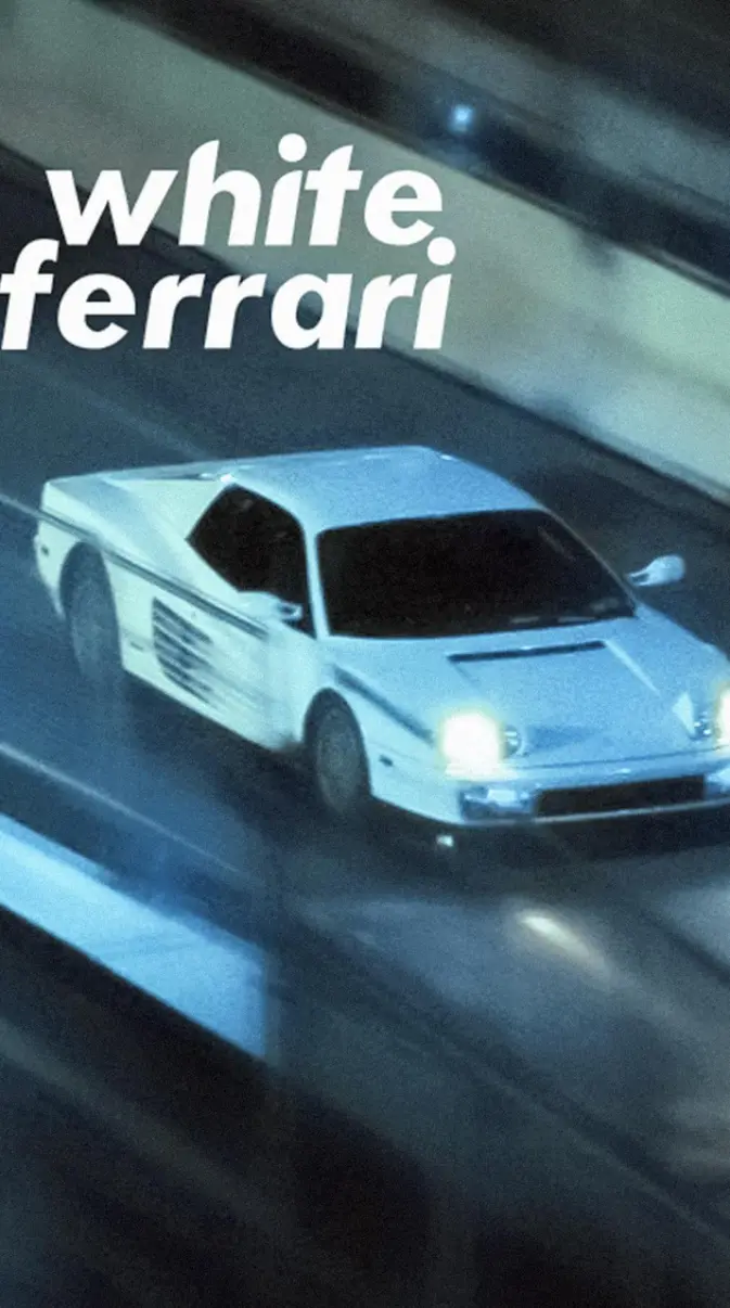 White Ferrari wallpaper