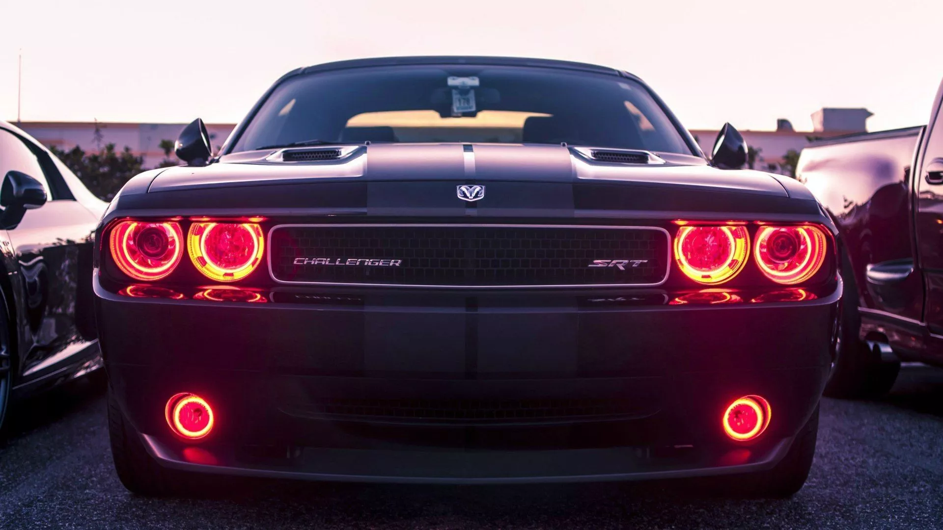 Wallpaper red, Dodge, SRT8, Challenger