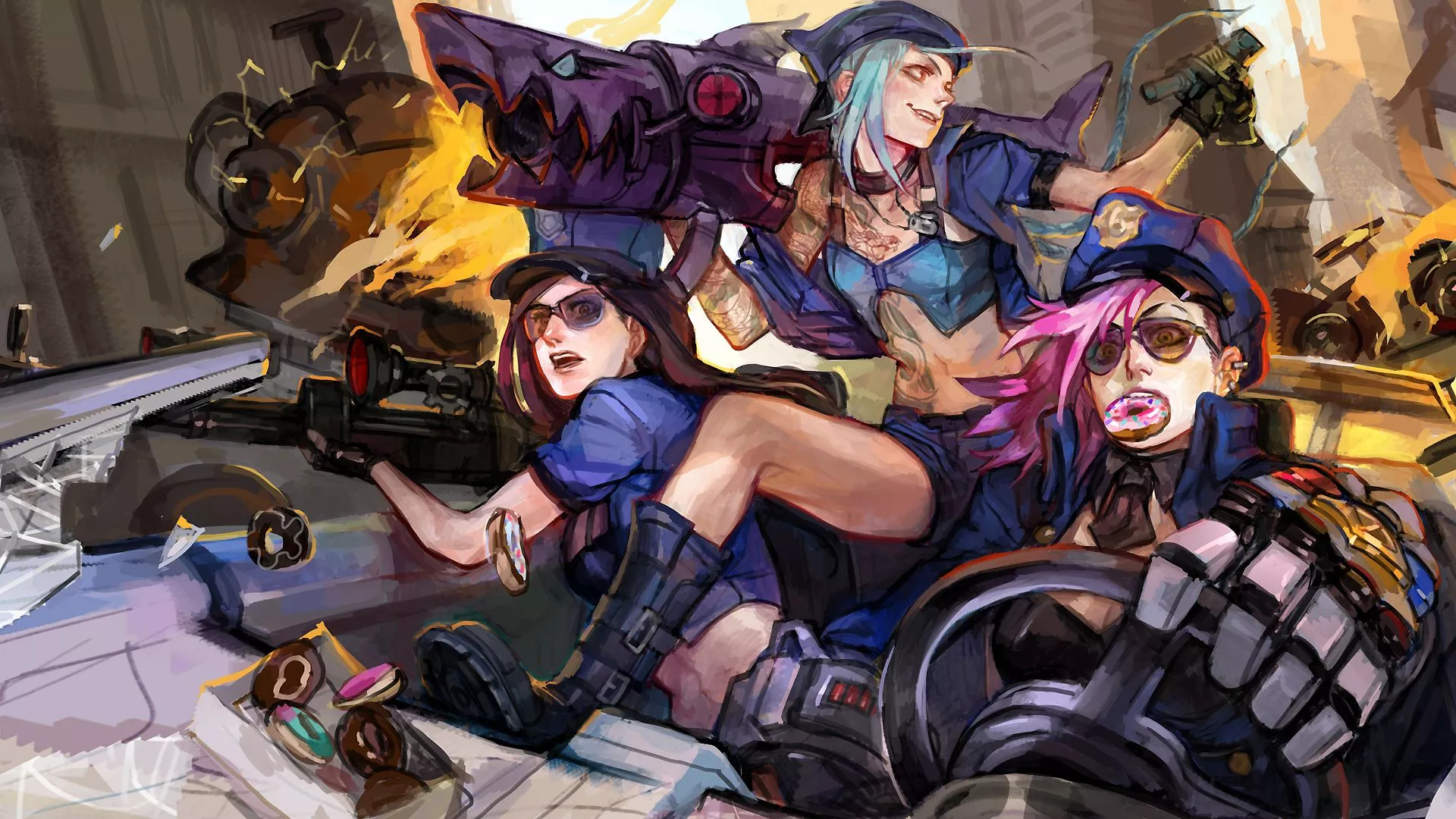 Caitlyn, VI & Jinx HD Wallpaper