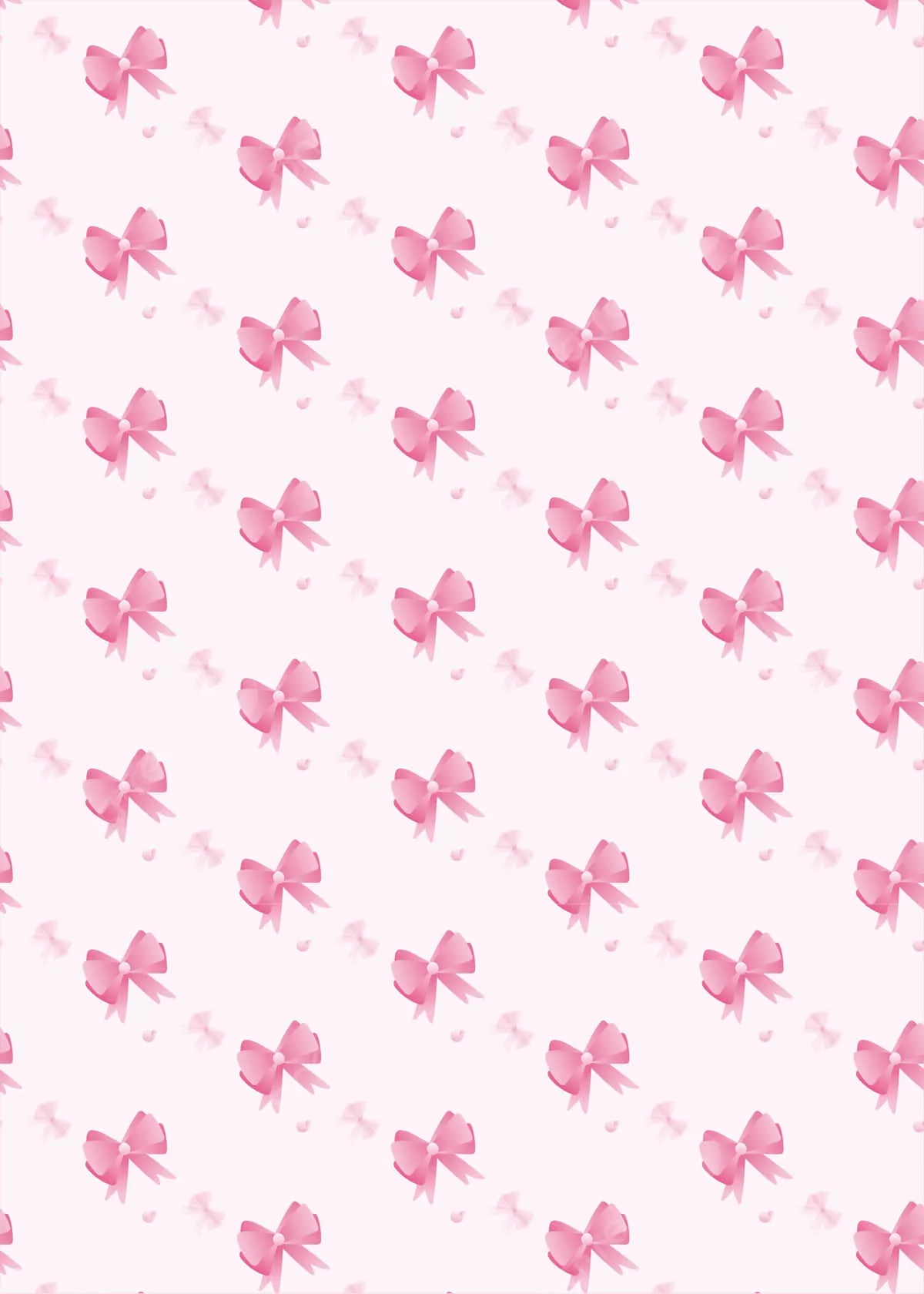 Pink Bow Pattern Background Wallpaper