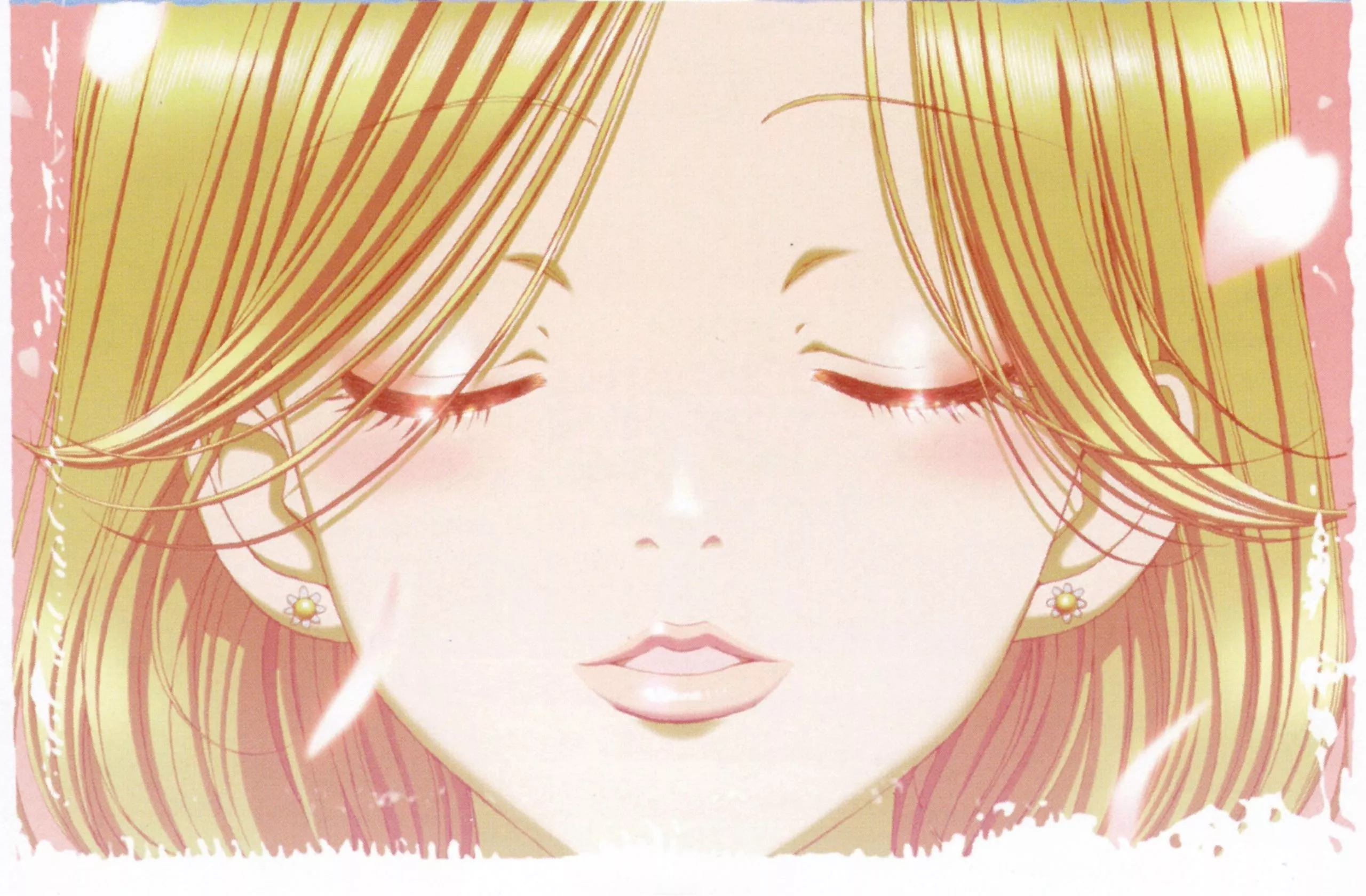 Wallpaper face, closed eyes, Nan, nana