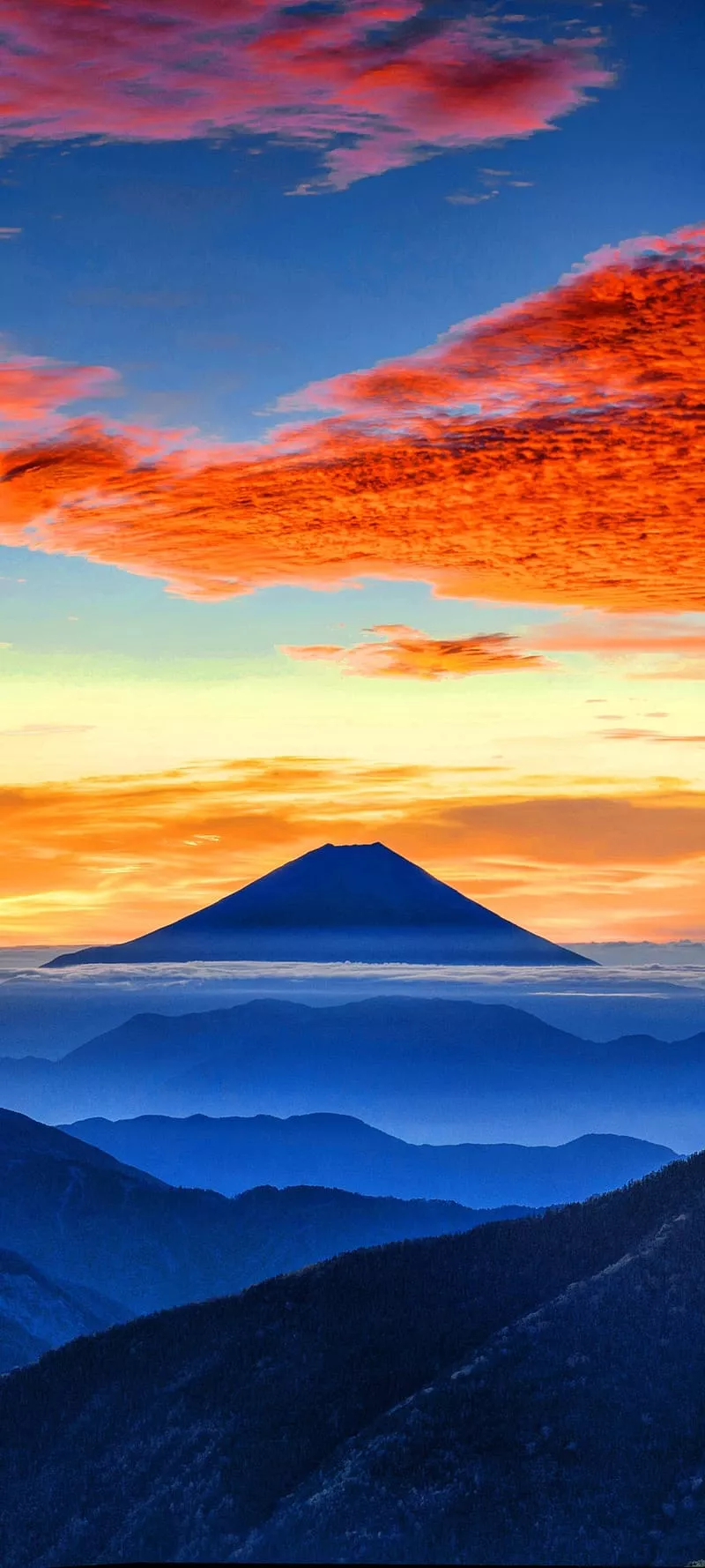 Earth Mount Fuji Phone, Cloud, Mountain