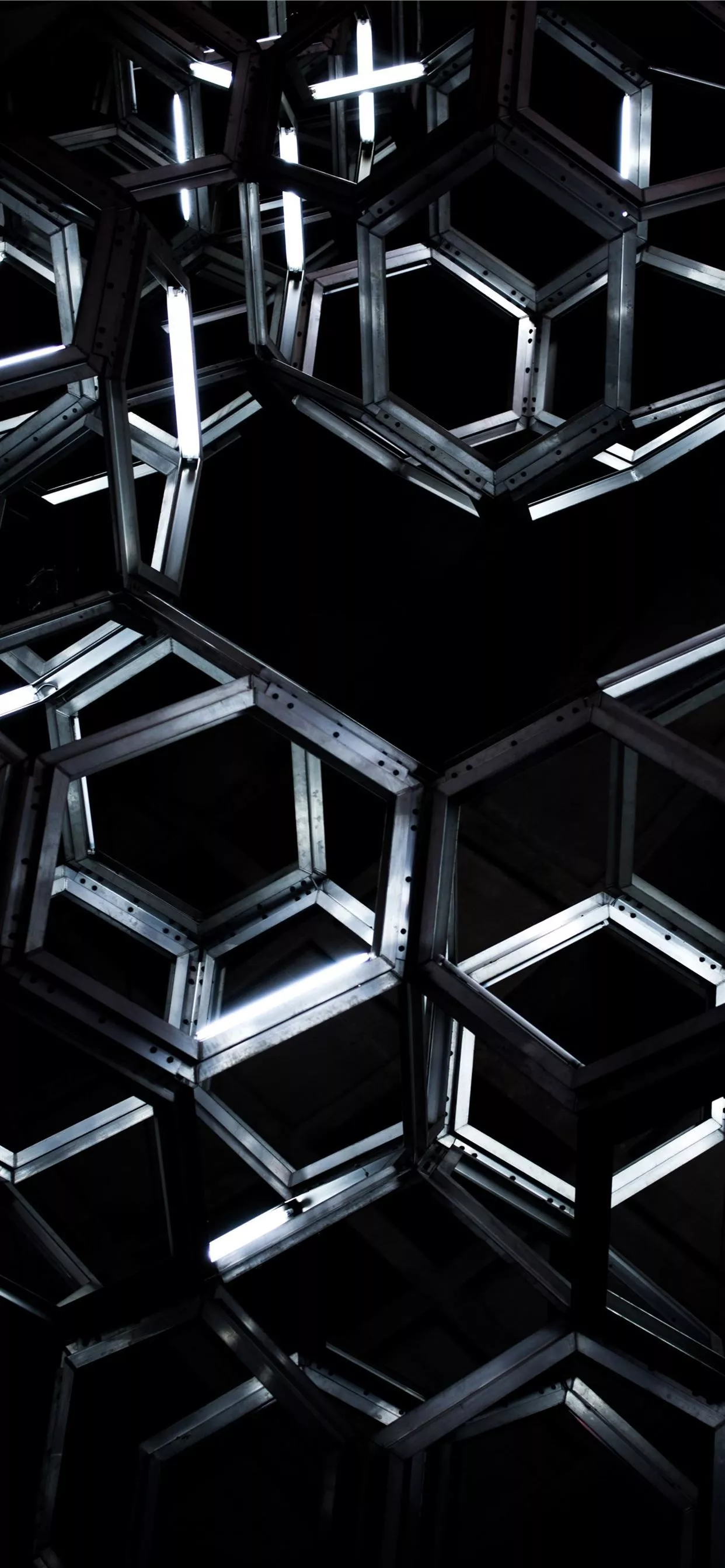 geometric black metal hanging decor