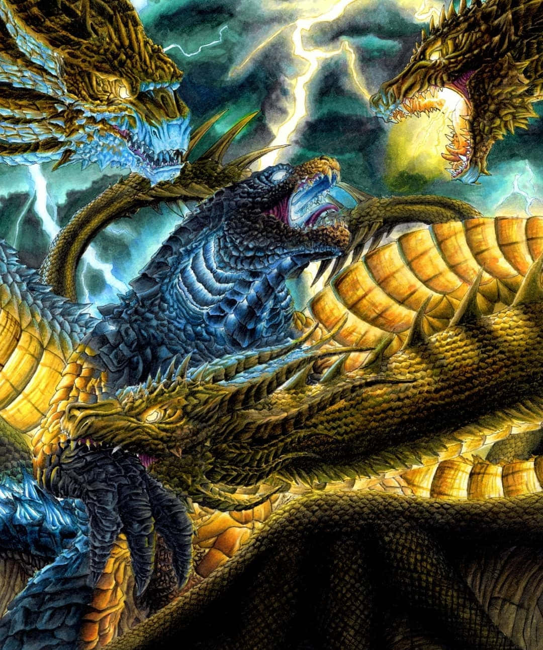 Godzilla and King Ghidorah Wallpaper