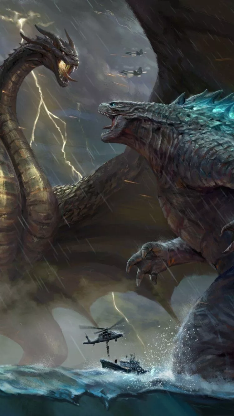 King Ghidorah iPhone Wallpaper