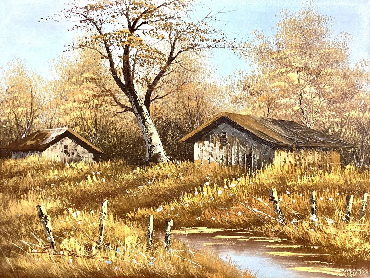 Vintage 50s SIGNED Oil Painting STEWARD