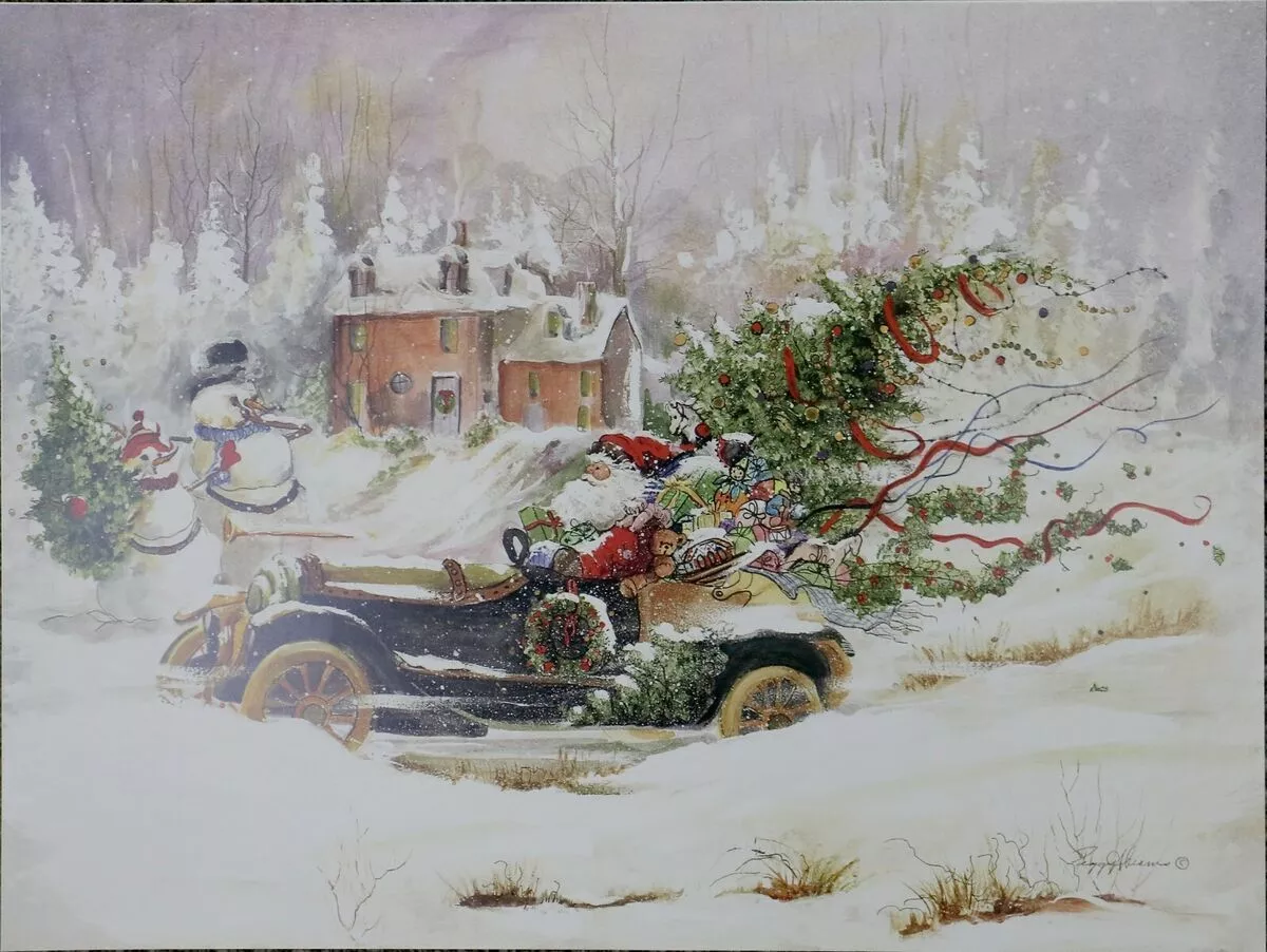Peggy Abrams Roadster Santa Christmas