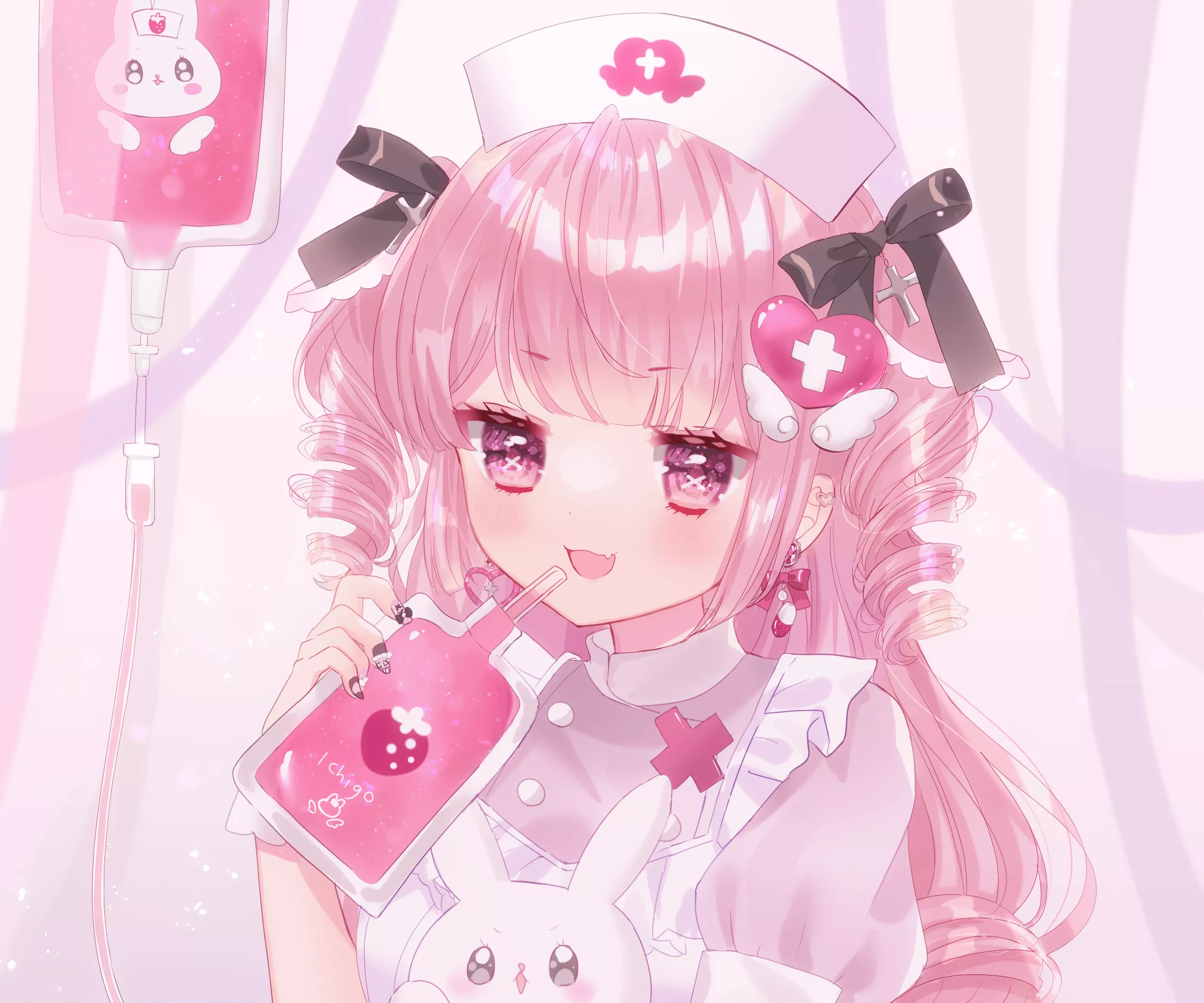 Download Pink Hair Nurse Anime Girl