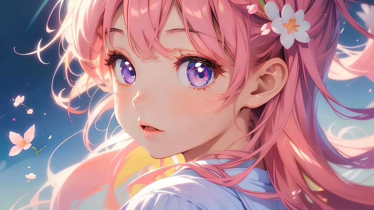 Sakura Anime Girl Desktop Wallpaper