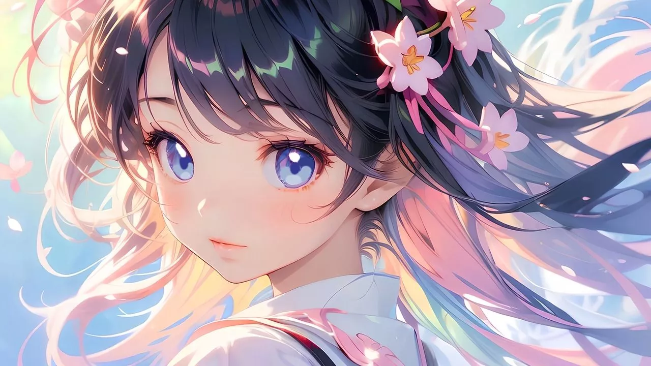 Sakura Anime Girl Desktop Wallpaper