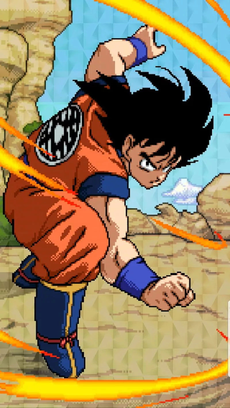 8 Bit Goku, Anime, Base, Bit, Dokkan, Dragonball, Dragonballz, Form, Retro, Video, HD Phone Wallpaper