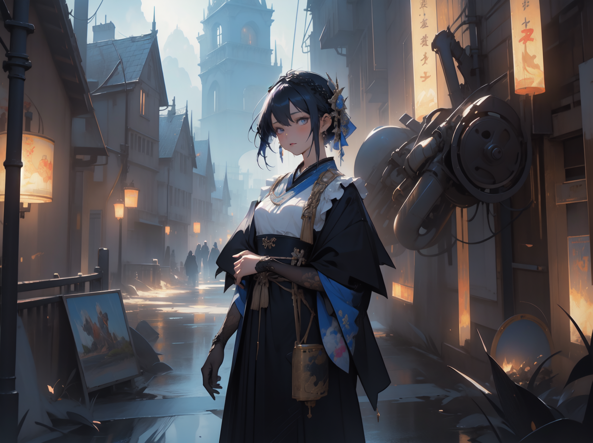 AI 작품: City street 작성자