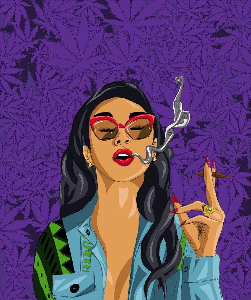 Girl smoking weed HD wallpaper