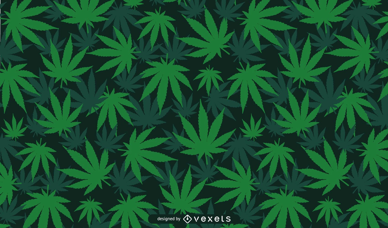 Cannabis Leaf Background Design Vector