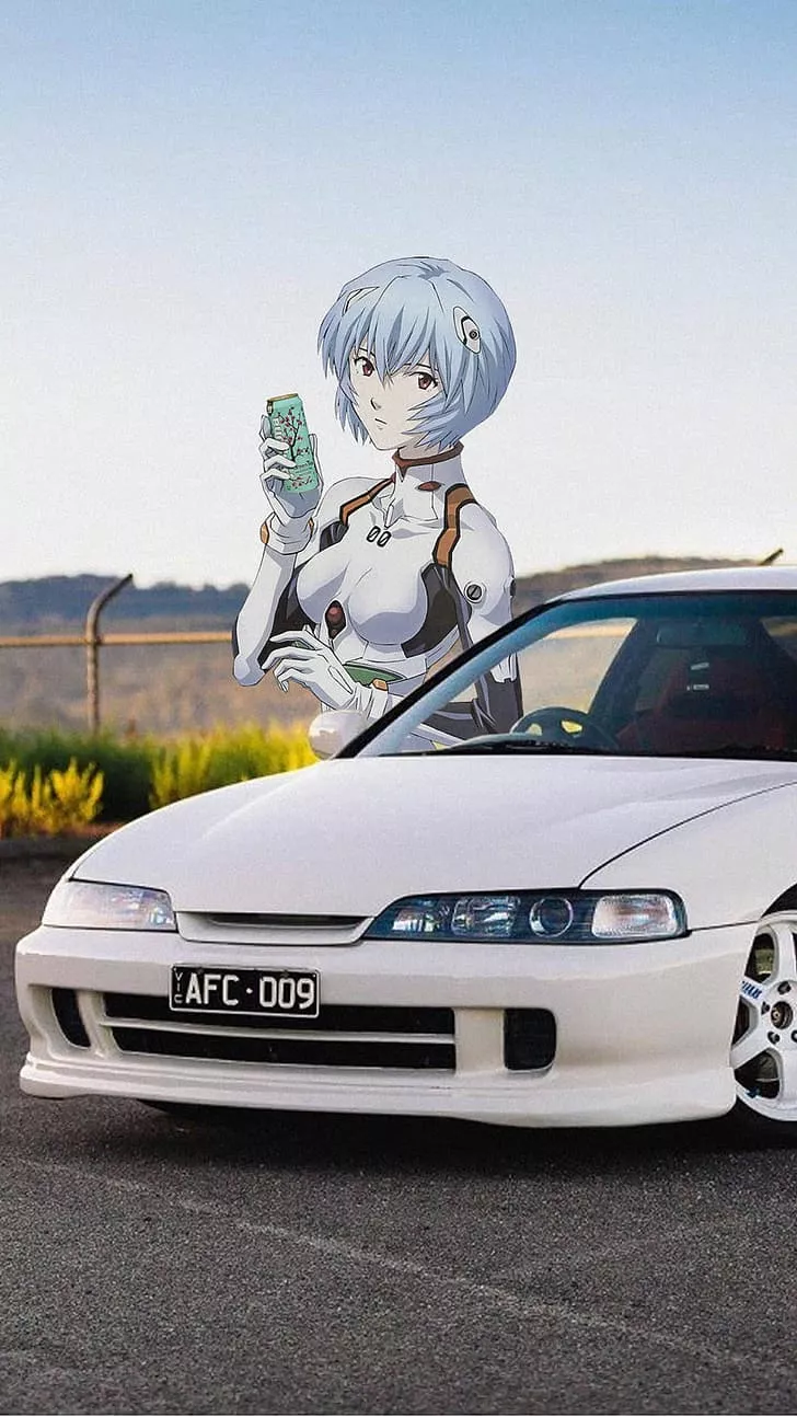 Ayanami Rei, Honda Integra, anime girls