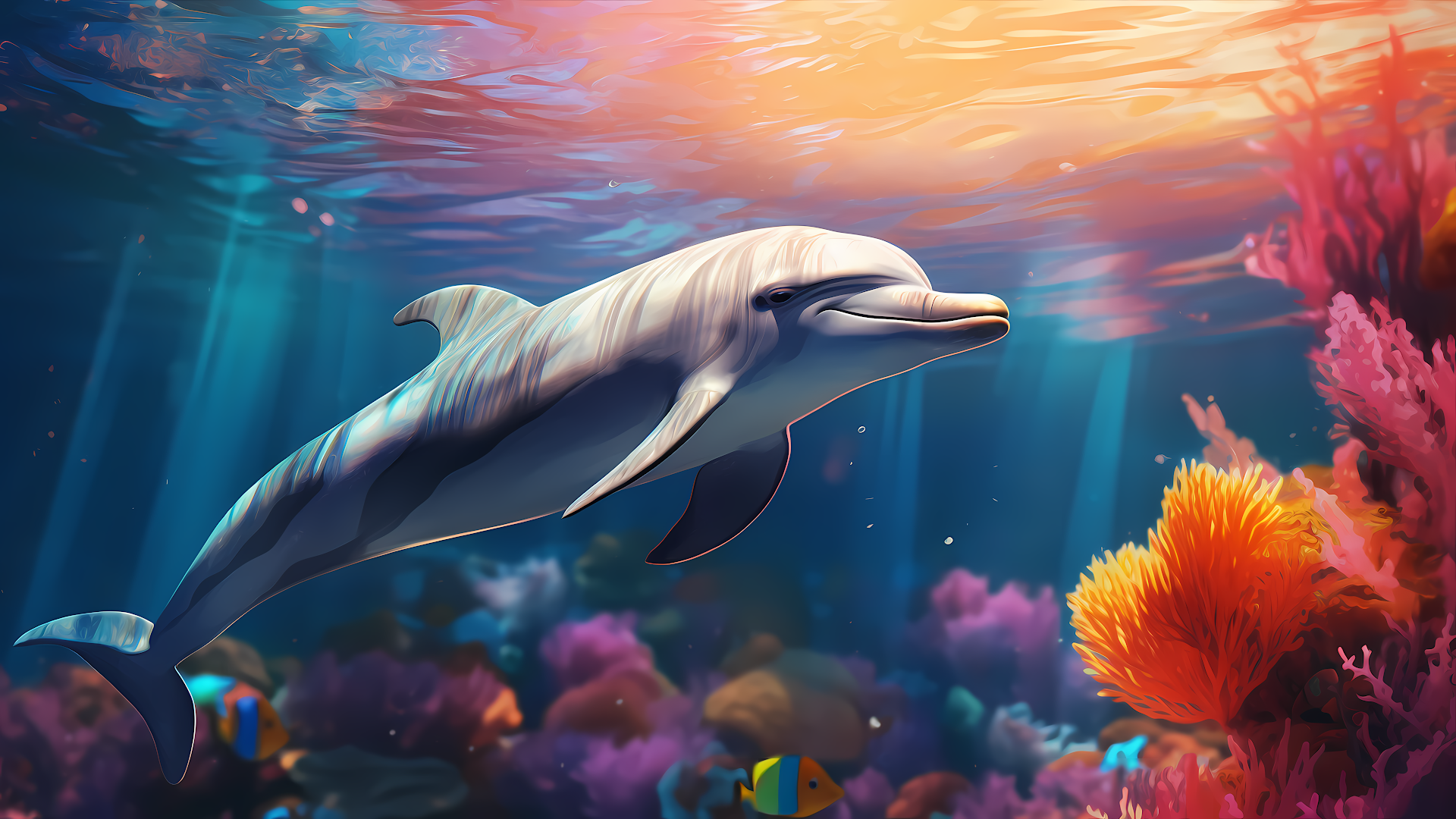 A Mesmerizing 4K Dolphin Wallpaper