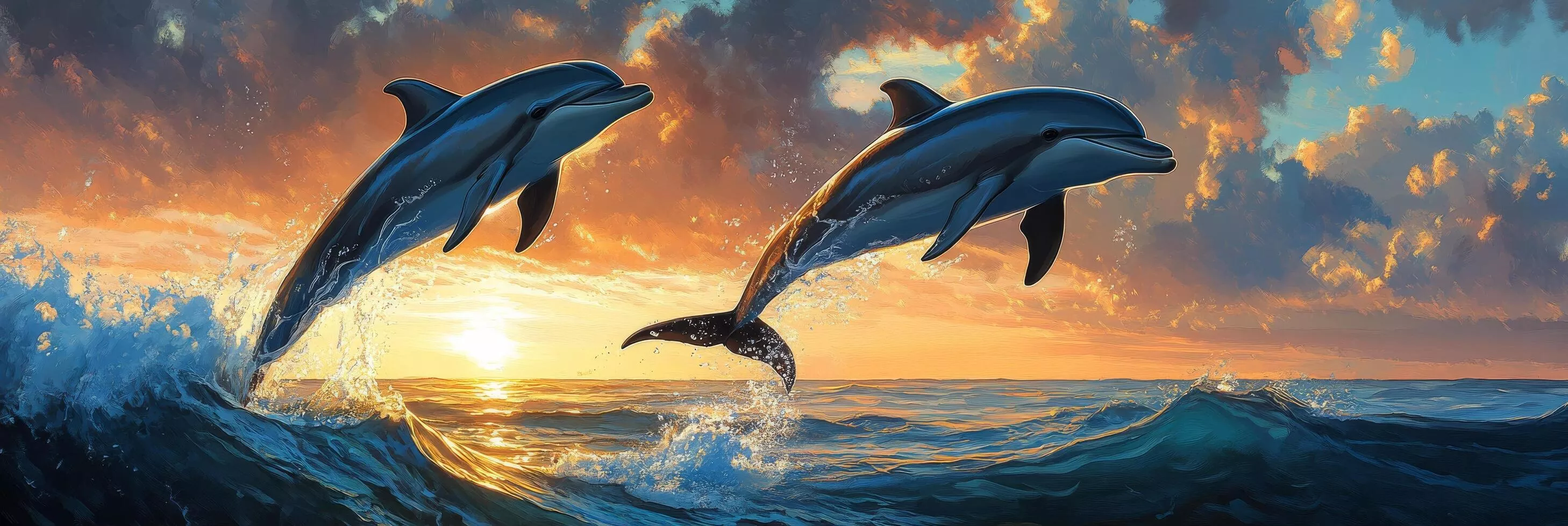 Dolphin Wave Image
