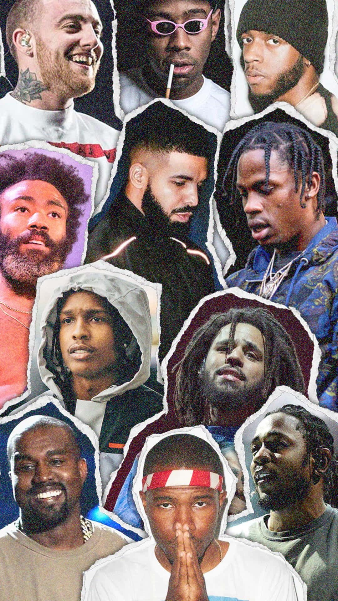 Download Rap Collage Drake Travis Scott