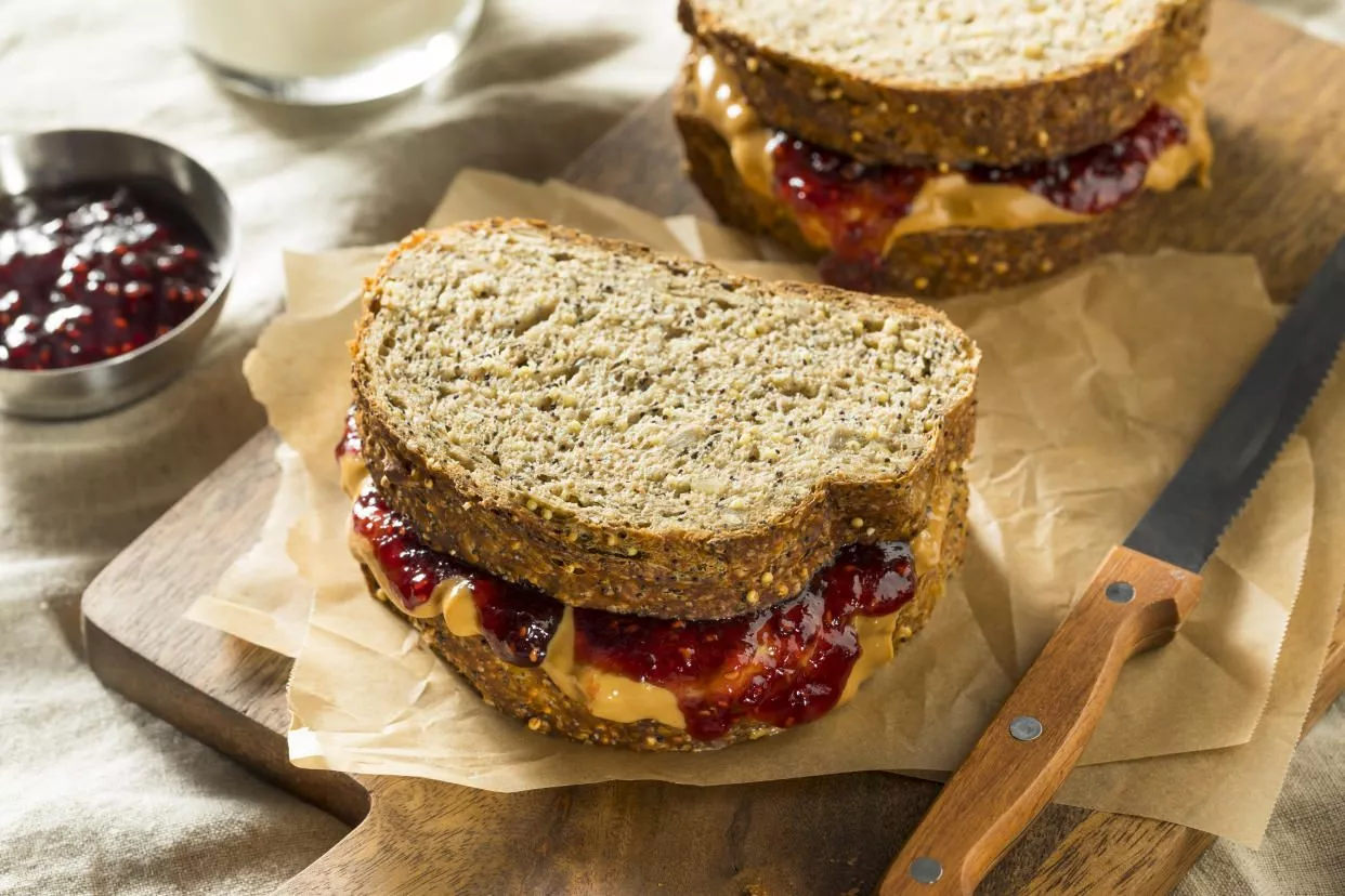 peanut butter and jelly sandwiches