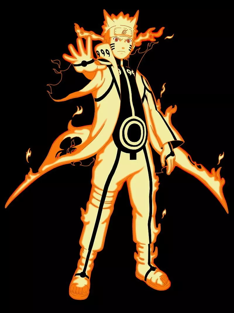 Naruto, anime, nine tails, HD phone