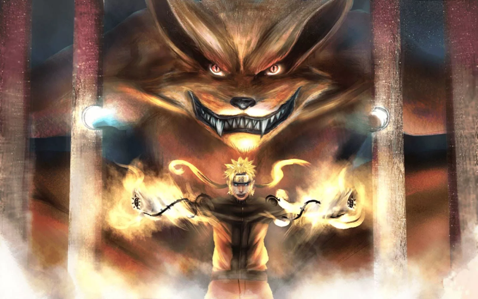 Anime Naruto And Nine Tailed Beast