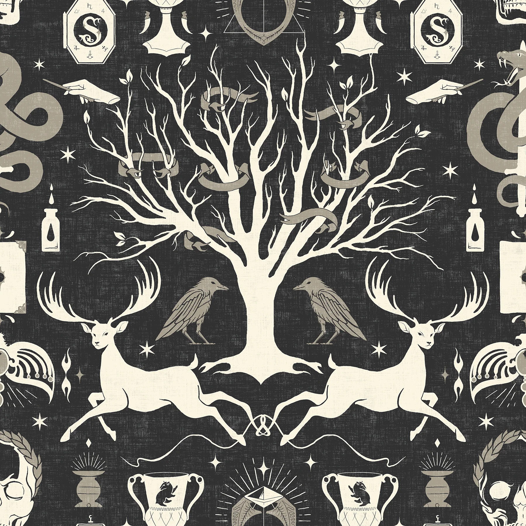 Harry Potter Horcrux Damask Peel