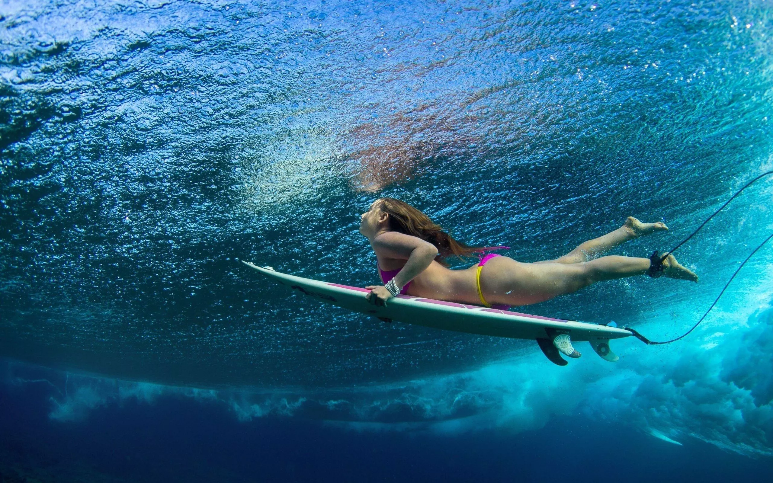 Girl Surfing Wallpaper