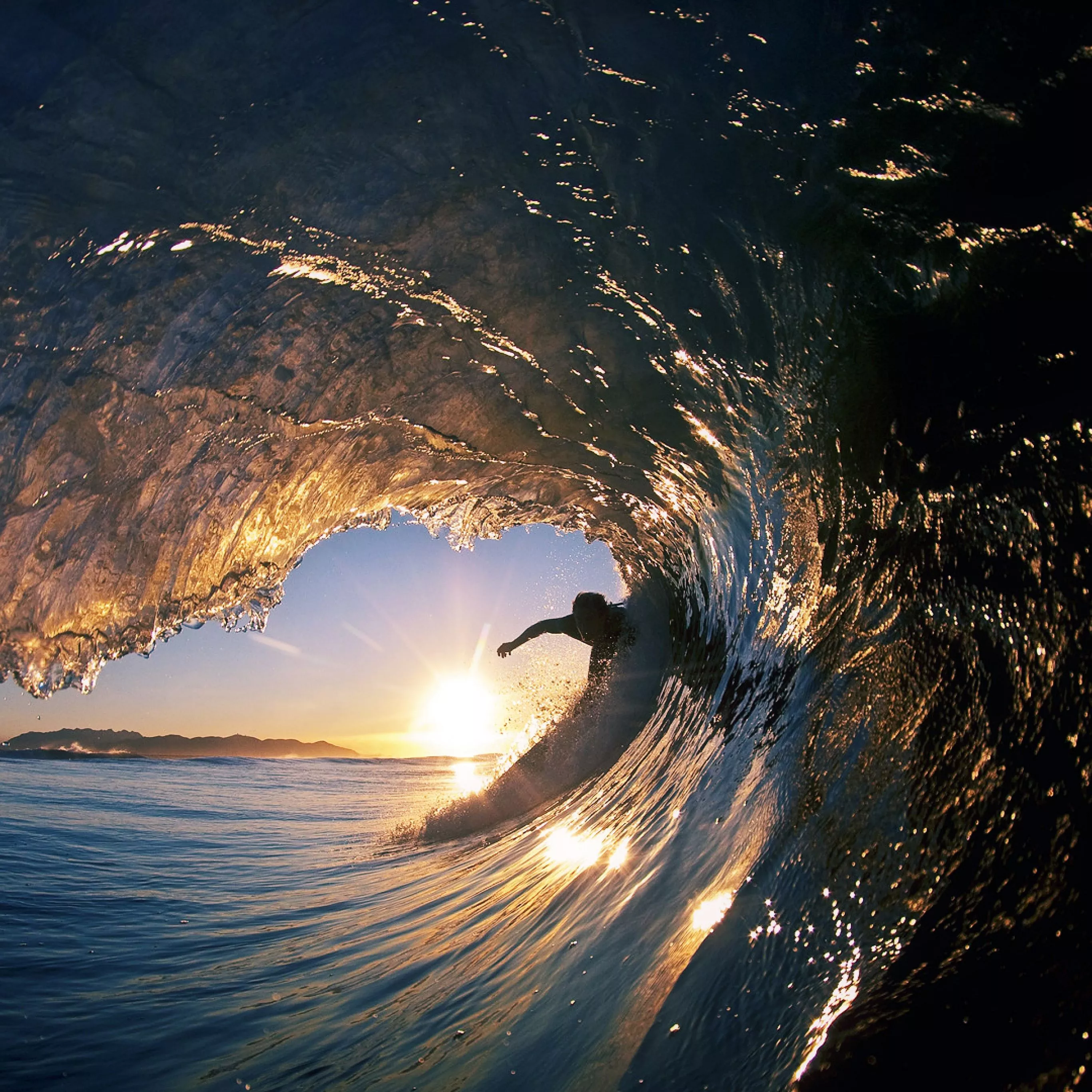 Surf Wave Sea Nature Sunshine