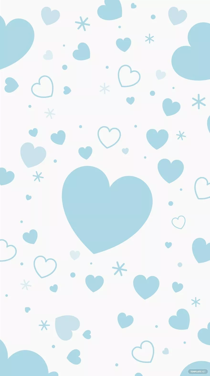 Light Blue Heart Background
