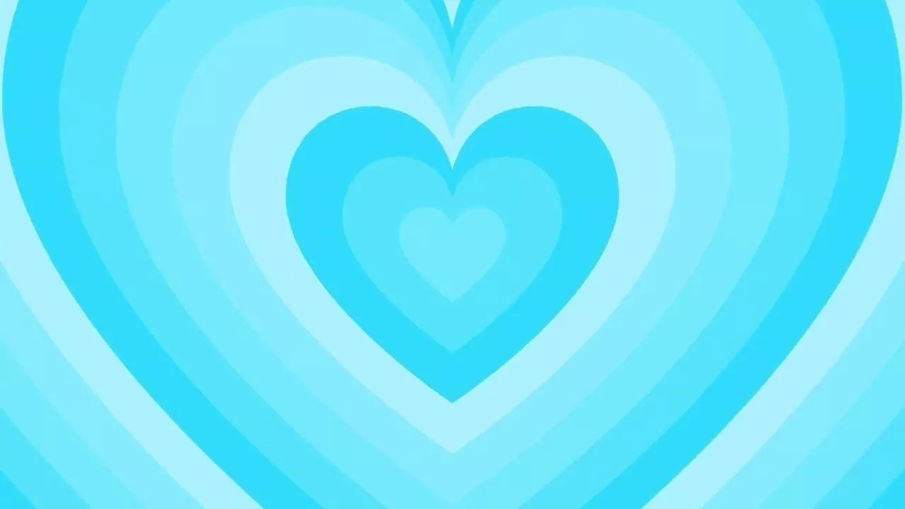 Baby Blue Heart Background Screensaver Loop 1 Hour 1080p HD
