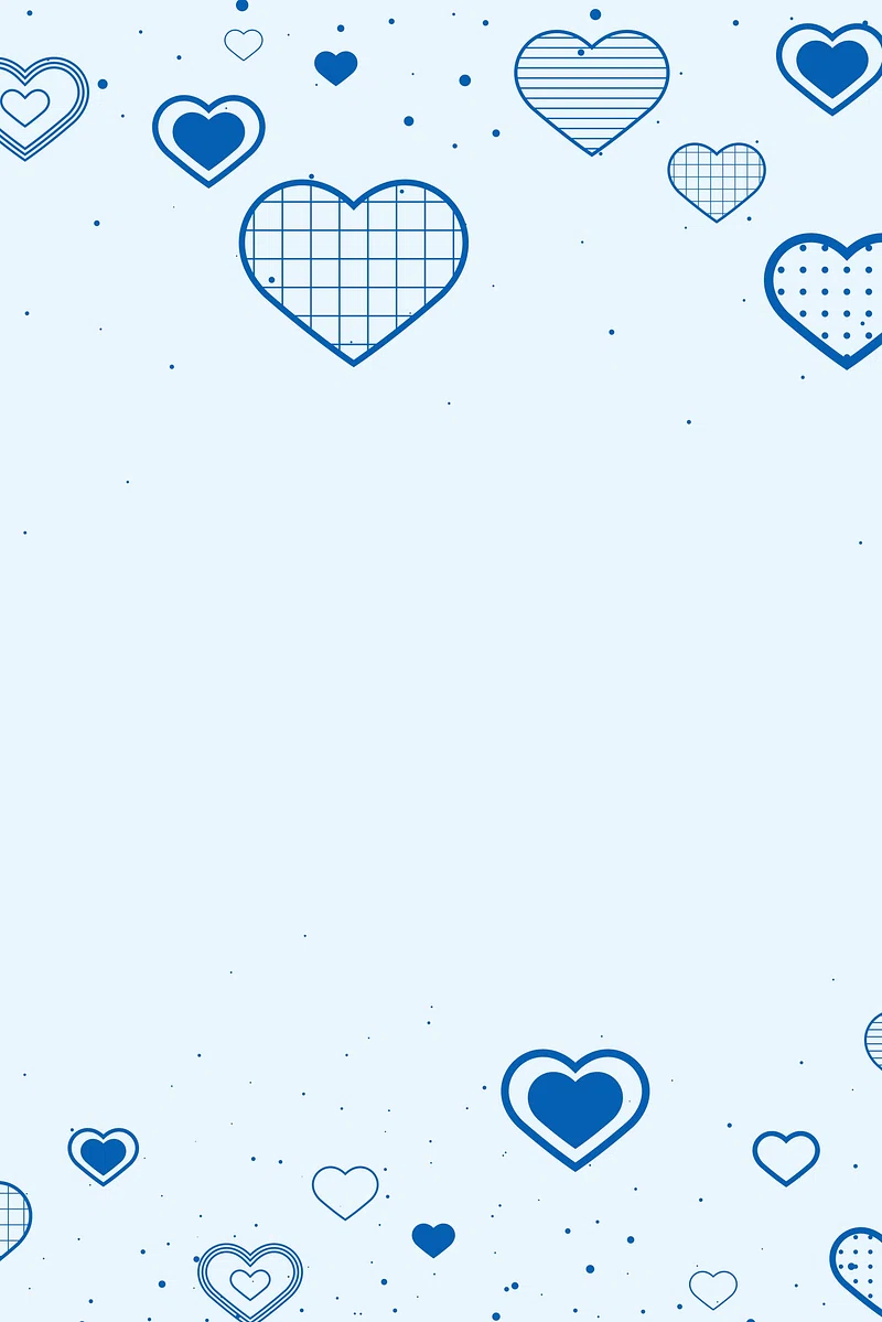 Abstract light blue hearts background