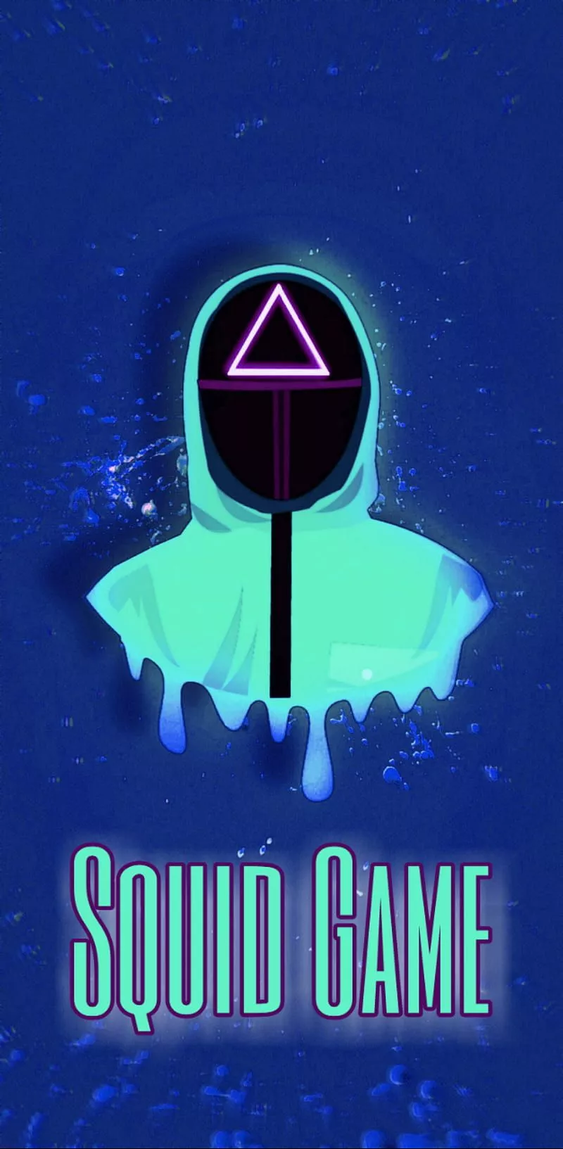 Squid game, 001, electric blue, symbol