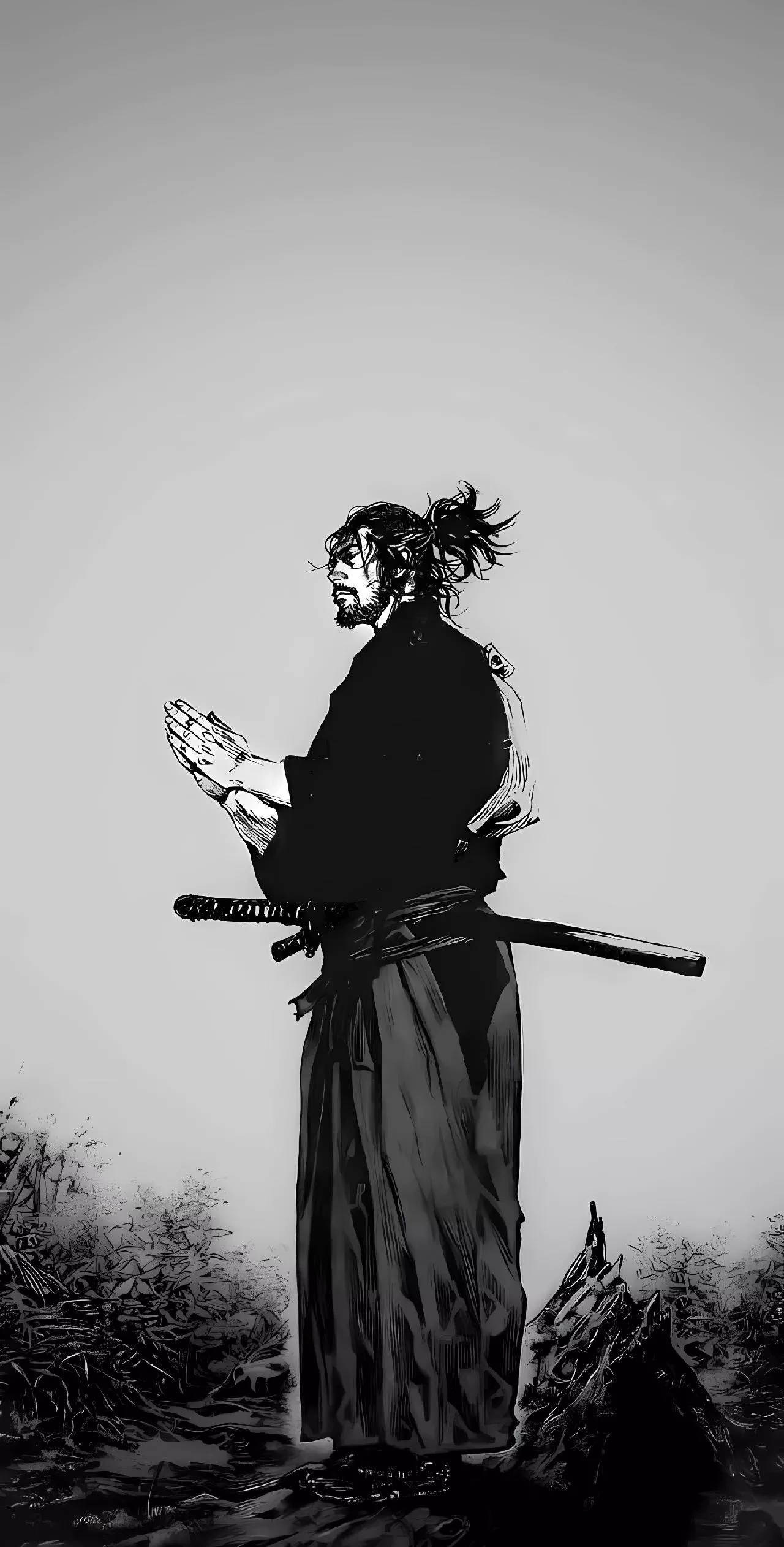 BLACK AND WHITE ANIME WALLPAPERS