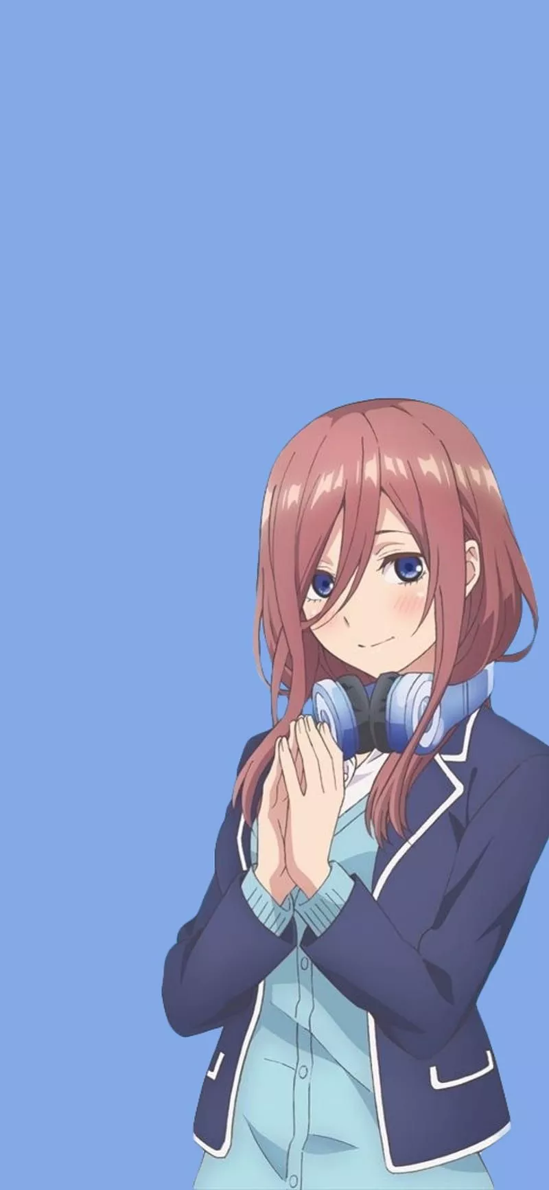 Miku Nakano, anime, blue, go toubun no