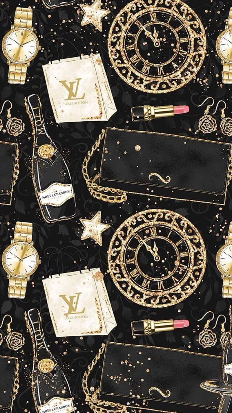 Gold Louis Vuitton & Background