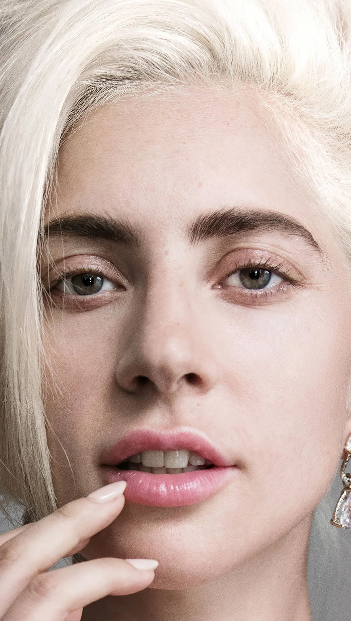 Lady Gaga without makeup 2021 Wallpaper