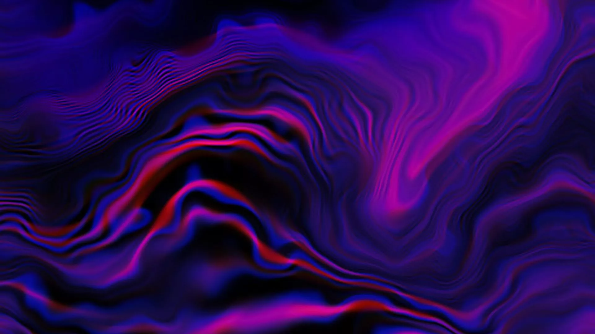 Pink Blue Neon Wave Lines Abstraction