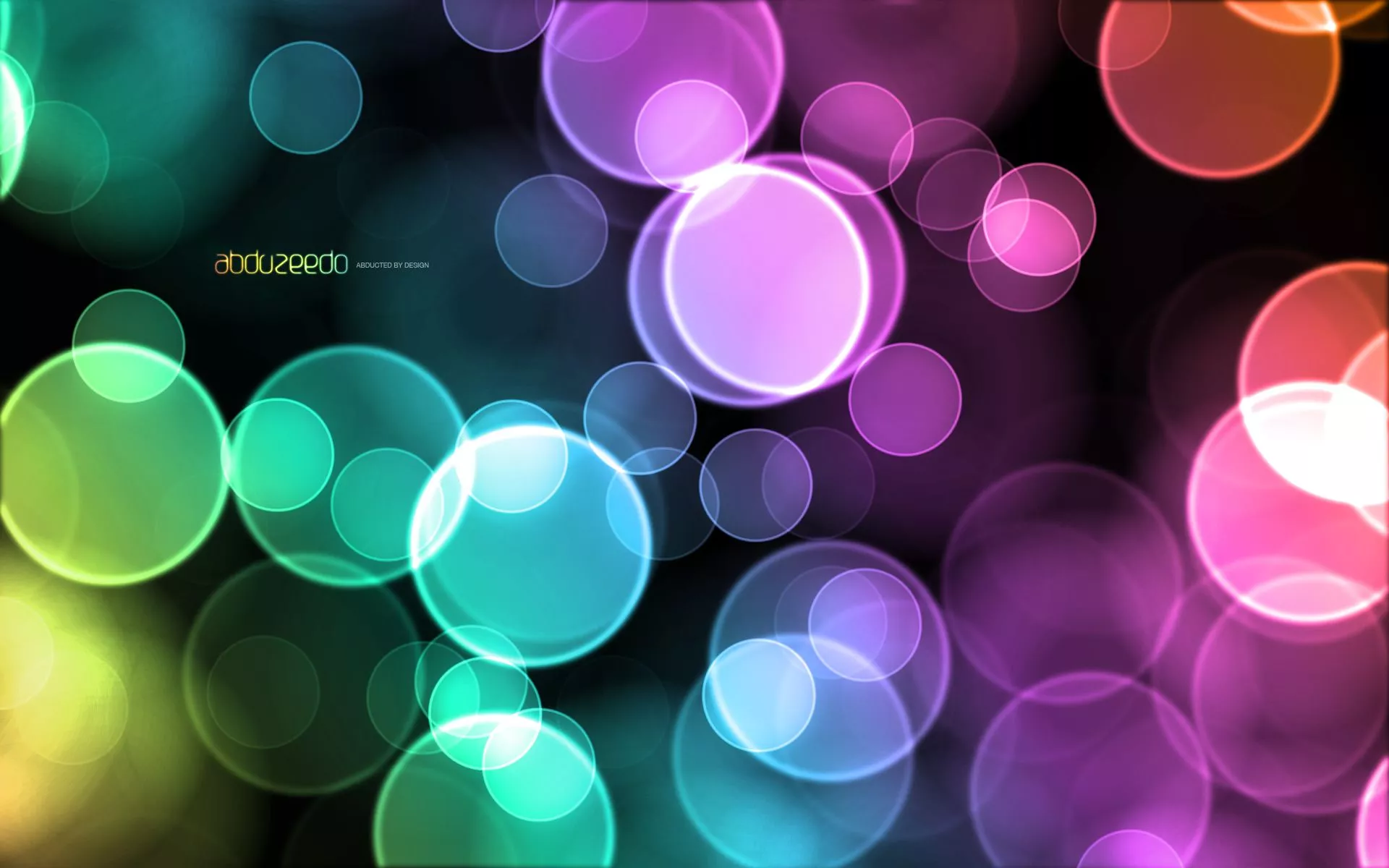 Wallpaper bubbles, colored, design