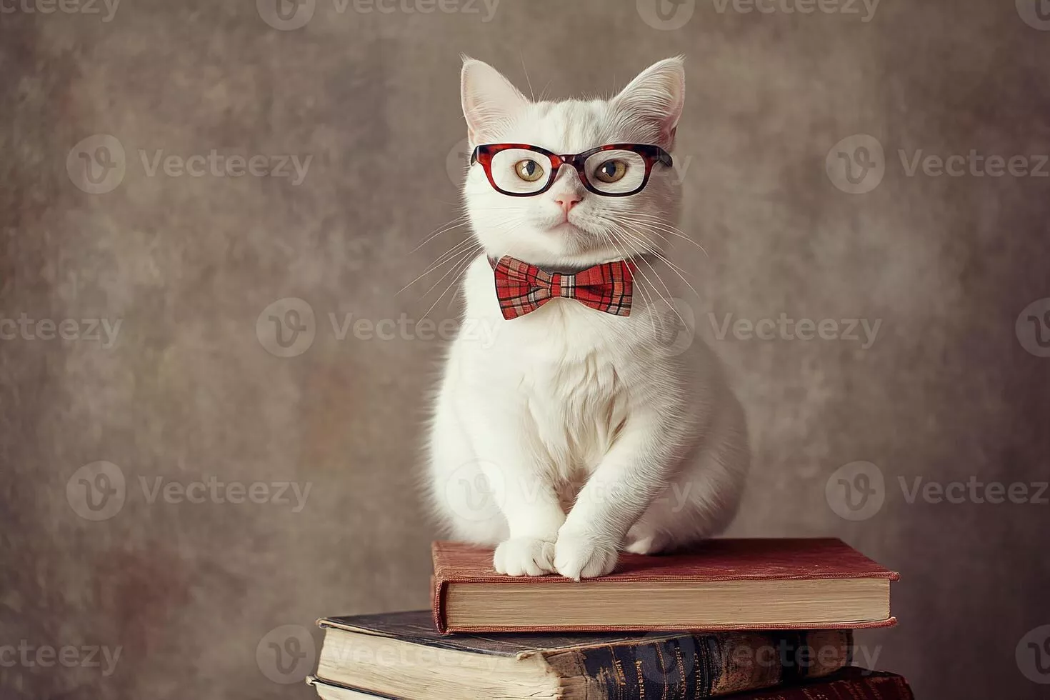 Cat With Book Image