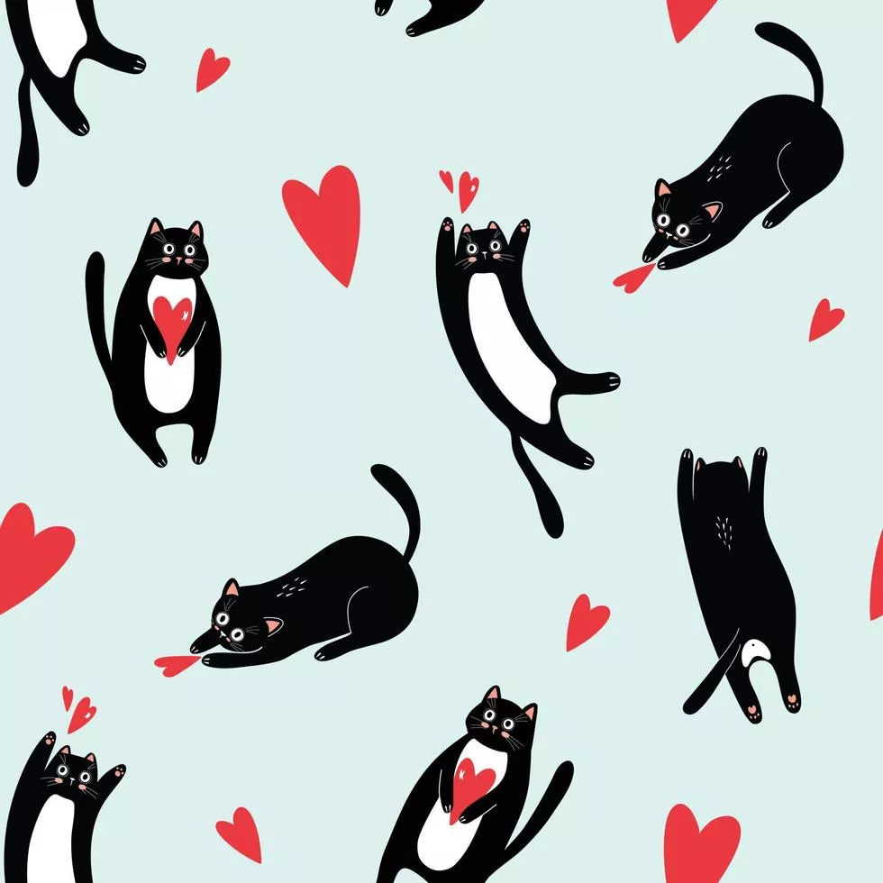 seamless background with black domestic
