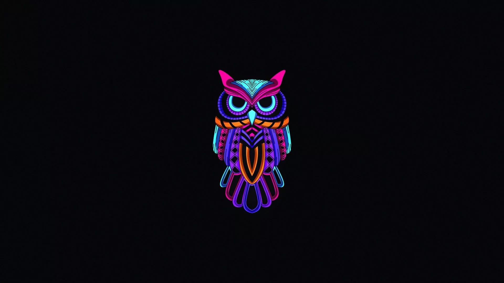 Wallpaper Minimalism, Owl, Bird, Style