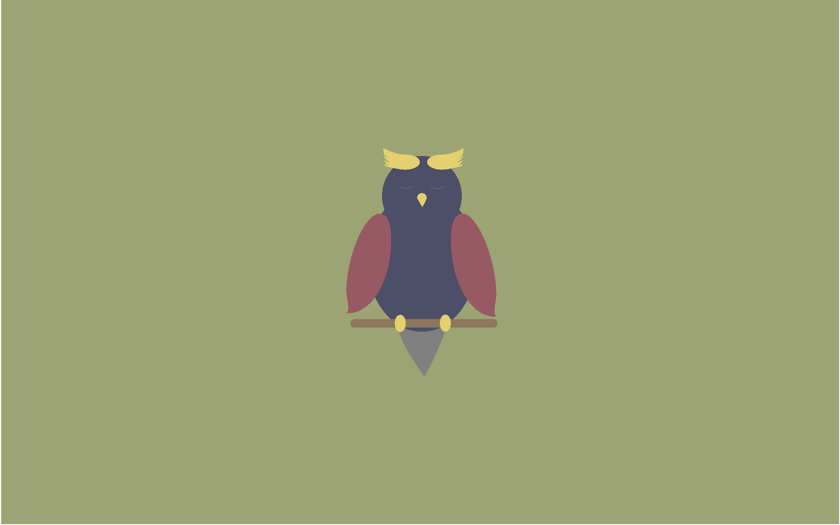 Minimalist Owl Artistic HD Wallpaper