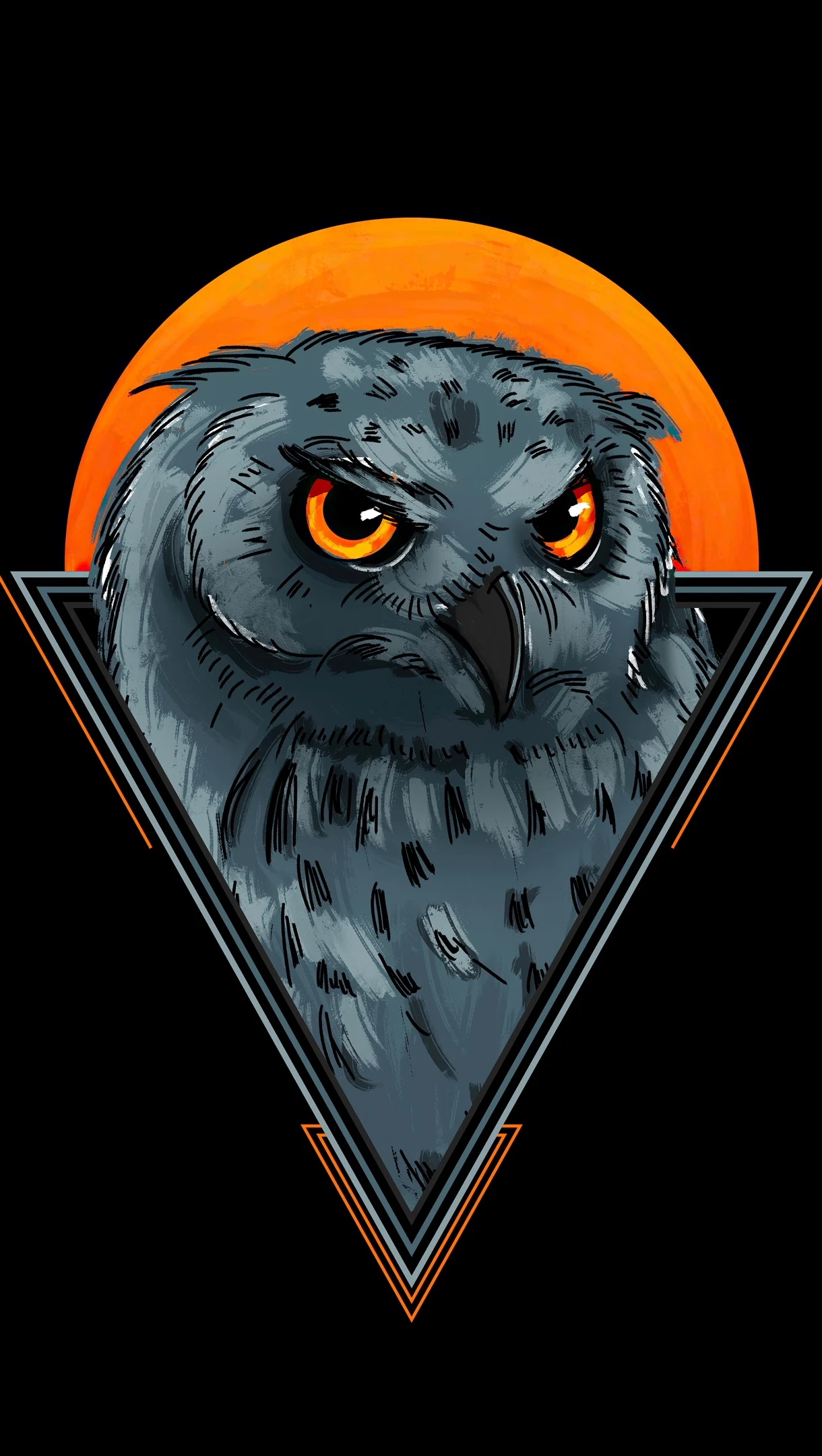 Owl minimalist design Wallpaper 4k HD