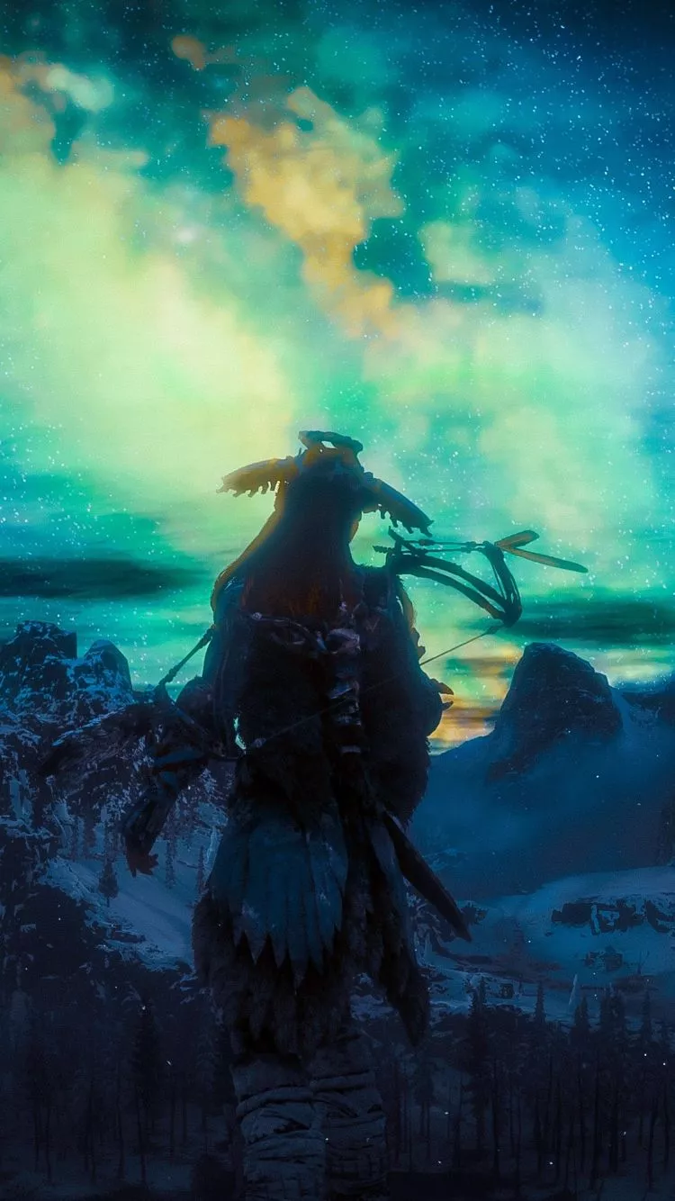 wallpaper 750x1334 northern lights