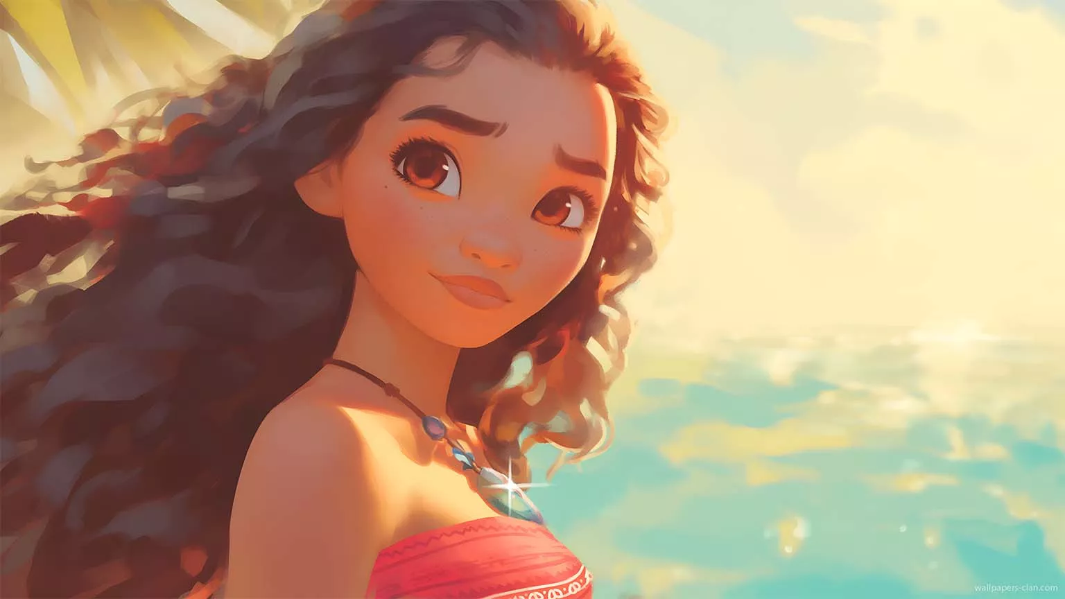 Moana Ocean Gaze Desktop Wallpaper